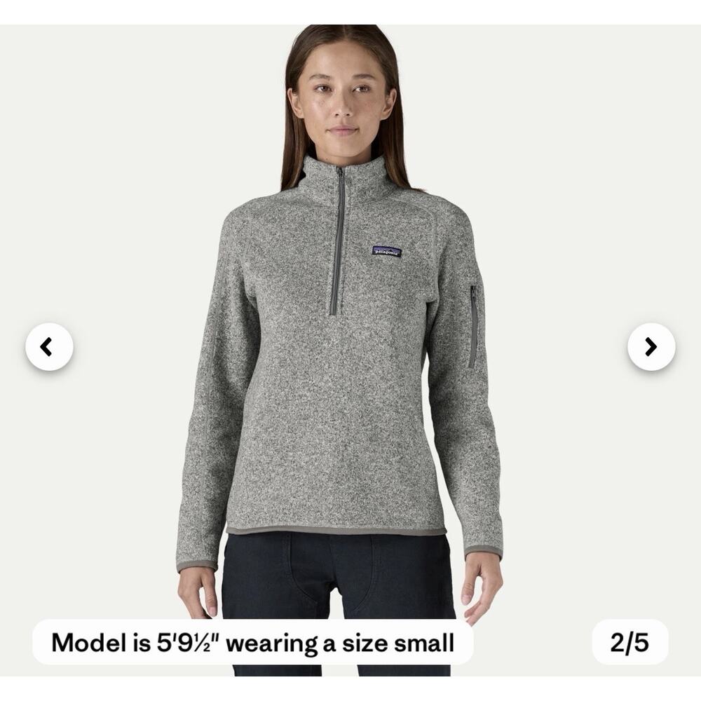 Patagonia Better Sweater Womens Large Fleece Lined Quarter Zip Pullover
